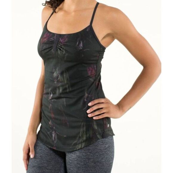 LULULEMON ATHLETICA Atma Tank in Midnight Iris Multi/Black Size 4 - Picture 1 of 5